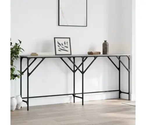 Konsoles Galdiņš, Pelēcīgs, 180X29X75 Cm, Inženierijas Koks Vidaxl