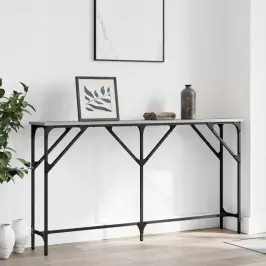 Konsoles Galdiņš, Pelēcīgs, 140X23X75 Cm, Inženierijas Koks Vidaxl