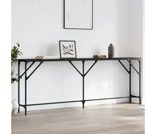 Konsoollaud, Must, 200X29X75 cm Tehispuit