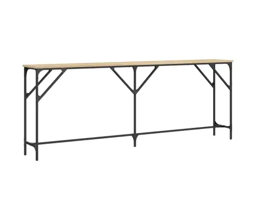 Konsolinis Staliukas, Ąžuolo, 200X29X75cm Apdirbta Mediena Konsolinis Staliukas, Ąžuolo, 200X29X75cm Apdirbta Mediena