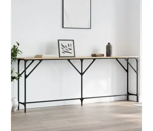 Konsolinis Staliukas, Ąžuolo, 200X29X75cm Apdirbta Mediena Konsolinis Staliukas, Ąžuolo, 200X29X75cm Apdirbta Mediena