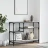 Konsoles Galdiņš Ar Plauktiem, Pelēks Koks, 100X35X75 Cm Vidaxl