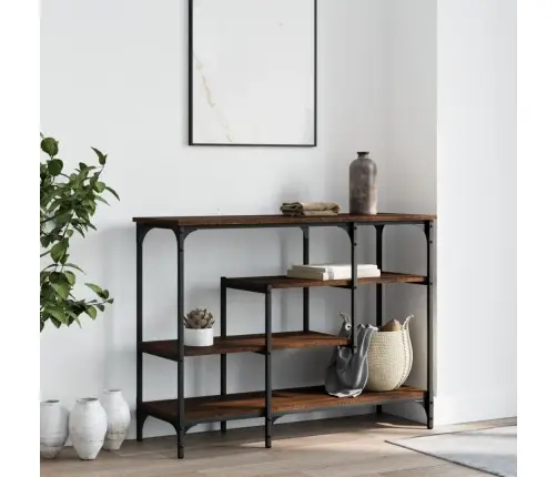 Riiulitega Konsoollaud, Pruun Tamm, 100 X 35 X 75 Cm