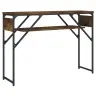 Riiuliga Konsoollaud, Suitsutatud Tamm, 105X30X75 cm Tehispuit
