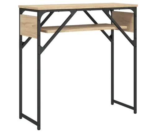 Konsolinis Staliukas Su Lentyna, Ąžuolo, 75X30X75cm Mediena