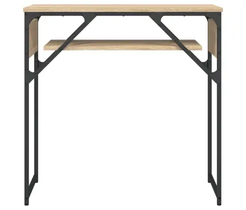 Konsolinis Staliukas Su Lentyna, Ąžuolo, 75X30X75cm Mediena