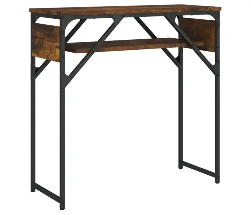 Riiuliga Konsoollaud, Suitsutatud Tamm, 75X30X75 cm Tehispuit