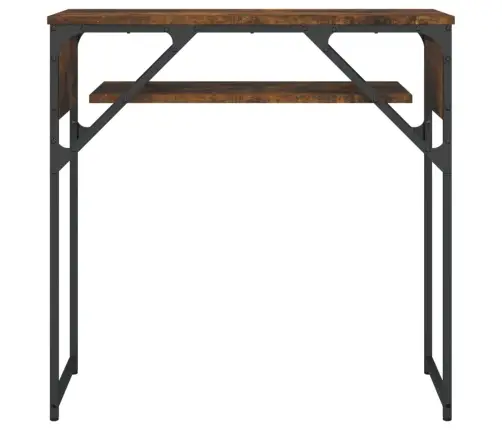 Riiuliga Konsoollaud, Suitsutatud Tamm, 75X30X75 cm Tehispuit