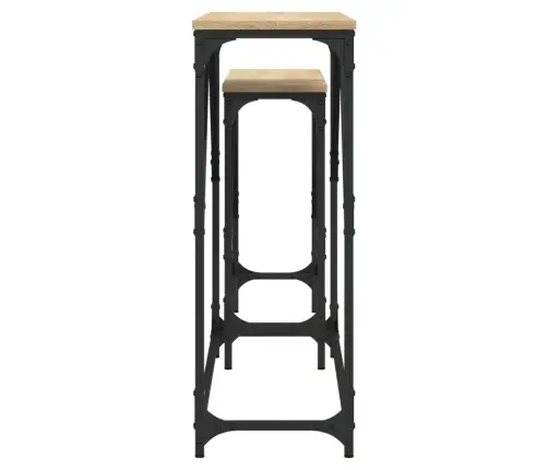 Konsoles Galdi, 2 Gab., Sabīdāmi, Koka Krāsā, Inženierijas Koks Vidaxl