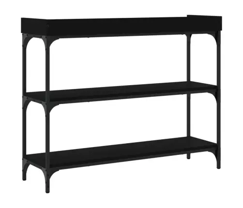 Konsoles Galdiņš Ar Plauktiem, Melns, 100X30X80 Cm Vidaxl