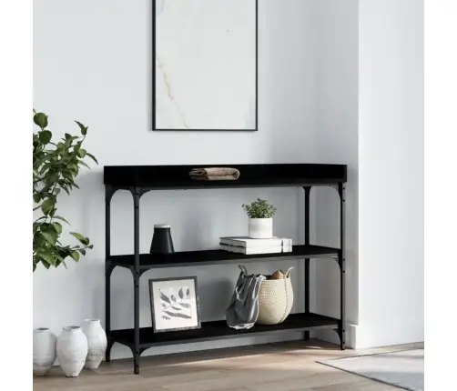 Konsoles Galdiņš Ar Plauktiem, Melns, 100X30X80 Cm Vidaxl