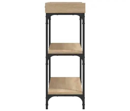 Konsoles Galdiņš Ar Plauktiem, Ozola Krāsa, 100X30X80 Cm Vidaxl