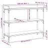 Konsoles Galdiņš Ar Plauktiem, Ozola Krāsa, 100X30X80 Cm Vidaxl