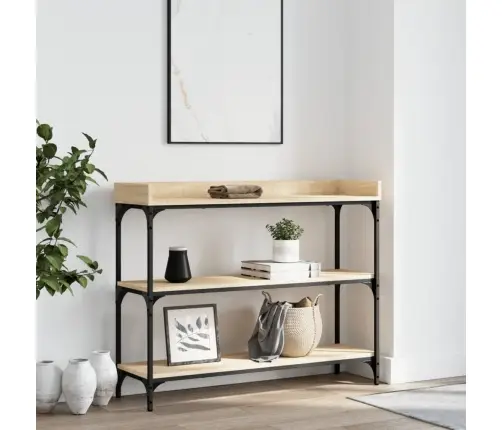 Konsoles Galdiņš Ar Plauktiem, Ozola Krāsa, 100X30X80 Cm Vidaxl