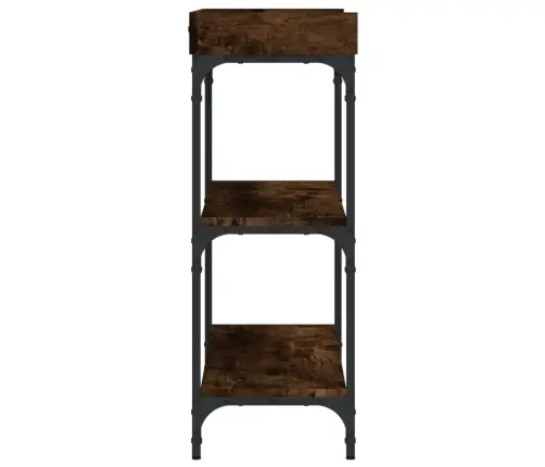 Riiulitega Konsoollaud, Suitsutatud Tamm, 100 X 30 X 80 Cm Riiulitega Konsoollaud, Suitsutatud Tamm, 100 X 30 X 80 Cm