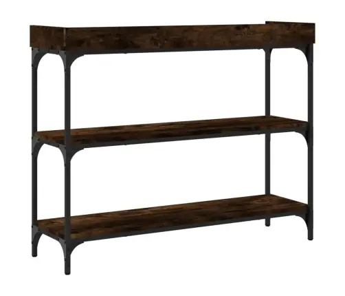 Riiulitega Konsoollaud, Suitsutatud Tamm, 100 X 30 X 80 Cm Riiulitega Konsoollaud, Suitsutatud Tamm, 100 X 30 X 80 Cm