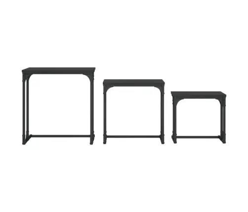 Kafijas Galdiņi, 3 Gab., Sabīdāmi, Melni, Inženierijas Koks Vidaxl Kafijas Galdiņi, 3 Gab., Sabīdāmi, Melni, Inženierijas Koks Vidaxl