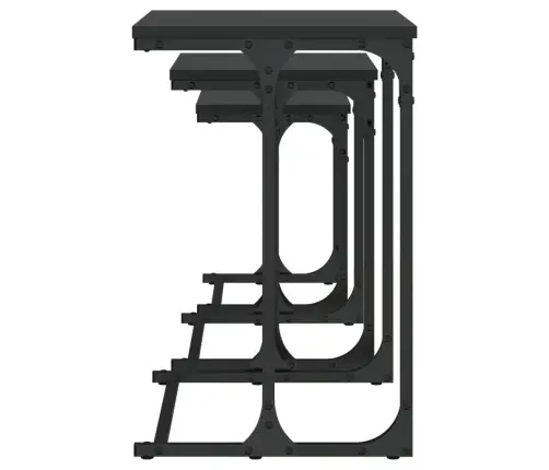 Kafijas Galdiņi, 3 Gab., Sabīdāmi, Melni, Inženierijas Koks Vidaxl Kafijas Galdiņi, 3 Gab., Sabīdāmi, Melni, Inženierijas Koks Vidaxl