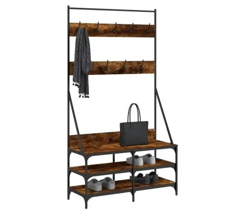 Riidenagi Koos Kingariiuliga Suitsutatud Tamm 100 X 40 X 184 Cm