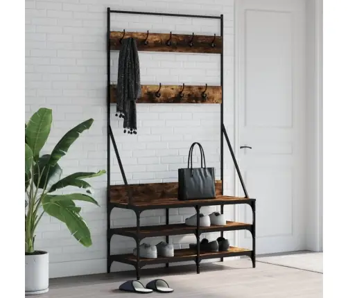 Riidenagi Koos Kingariiuliga Suitsutatud Tamm 100 X 40 X 184 Cm