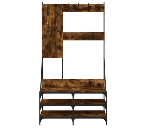 Drēbju Pakaramais Ar Apavu Plauktu, Ozola Krāsā, 100X40X184 Cm Vidaxl