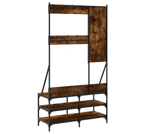 Drēbju Pakaramais Ar Apavu Plauktu, Ozola Krāsā, 100X40X184 Cm Vidaxl