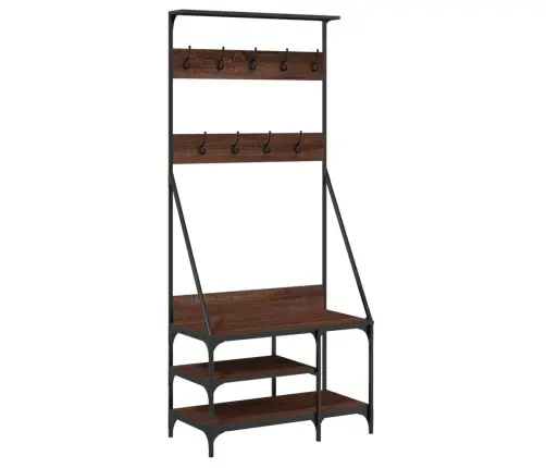 Drēbju Pakaramais Ar Apavu Plauktu, Ozola Krāsa, 80X40X184 Cm Vidaxl