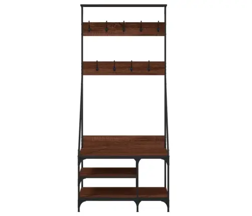 Drēbju Pakaramais Ar Apavu Plauktu, Ozola Krāsa, 80X40X184 Cm Vidaxl