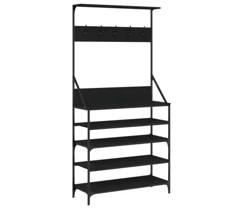 Riidenagi Koos Kingariiuliga, Must, 90X34X184 Cm