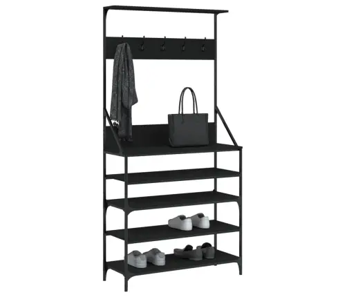 Riidenagi Koos Kingariiuliga, Must, 90X34X184 Cm