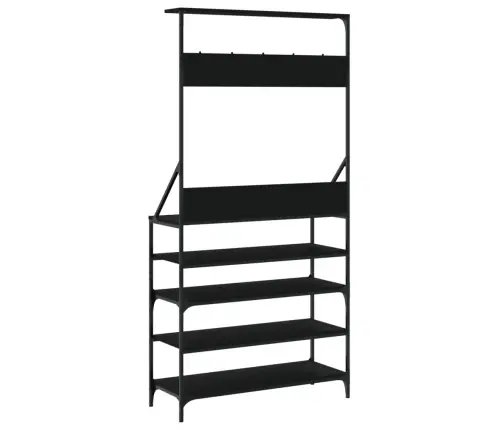 Riidenagi Koos Kingariiuliga, Must, 90X34X184 Cm