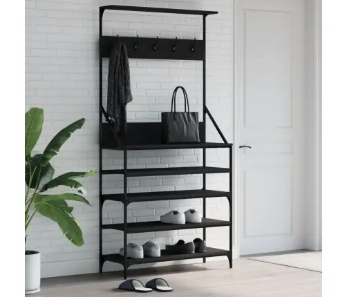 Riidenagi Koos Kingariiuliga, Must, 90X34X184 Cm