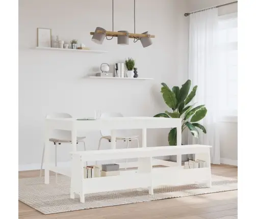 Gaiteņa Sols, Balts, 160X28X45 Cm, Priedes Masīvkoks Vidaxl