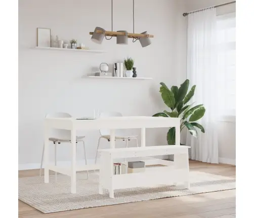 Gaiteņa Sols, Balts, 100X28X45 Cm, Priedes Masīvkoks Vidaxl