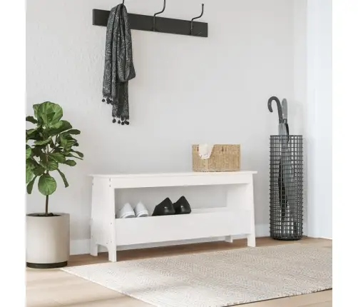 Gaiteņa Sols, Balts, 100X28X45 Cm, Priedes Masīvkoks Vidaxl