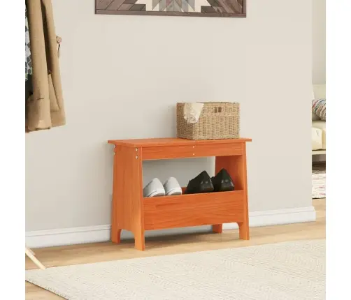 Gaiteņa Sols, Vaska Brūnas, 60X28X45 Cm, Priedes Masīvkoks Vidaxl