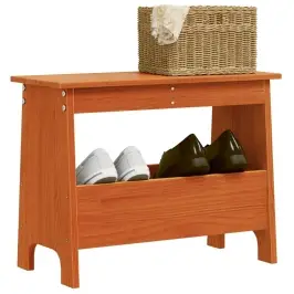 Gaiteņa Sols, Vaska Brūnas, 60X28X45 Cm, Priedes Masīvkoks Vidaxl