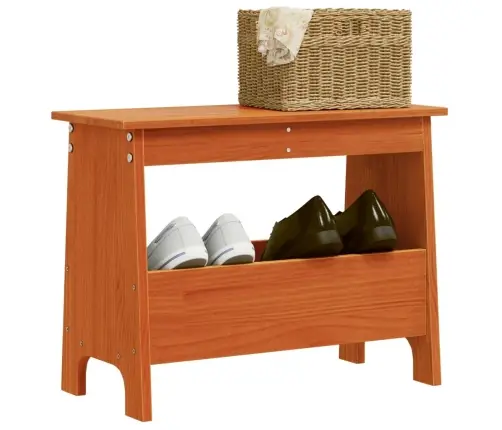 Gaiteņa Sols, Vaska Brūnas, 60X28X45 Cm, Priedes Masīvkoks Vidaxl