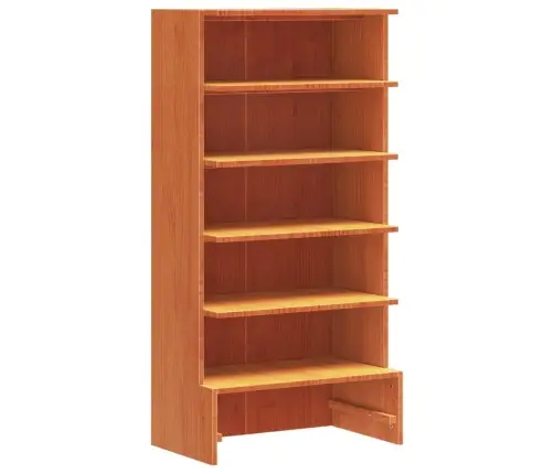 Apavu Skapītis, Vaska Brūnas, 52X30X104 Cm, Priedes Masīvkoks Vidaxl