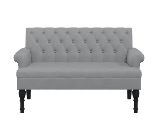 Sols Ar Atzveltni, Gaiši Pelēks, 120X62X75,5 Cm, Audums Vidaxl