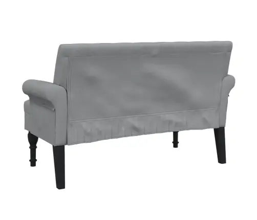 Sols Ar Atzveltni, Gaiši Pelēks, 120X62X75,5 Cm, Audums Vidaxl