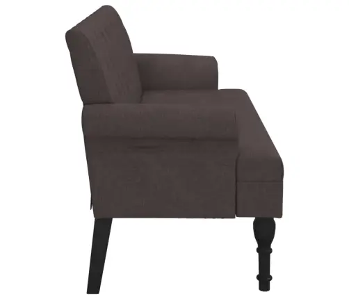 Suoliukas Su Atlošu, Tamsiai Rudas, 120X62X75,5cm Audinys