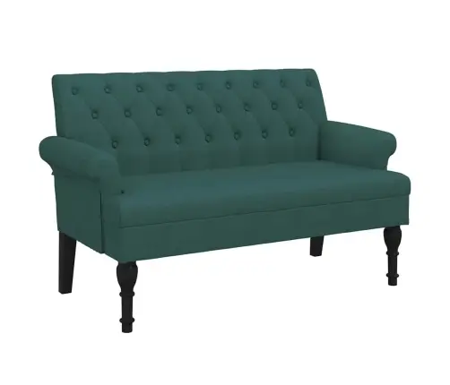 Sols Ar Atzveltni, Tumši Zaļš, 120X62X75,5 Cm, Audums Vidaxl