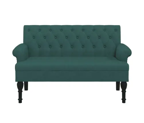 Sols Ar Atzveltni, Tumši Zaļš, 120X62X75,5 Cm, Audums Vidaxl