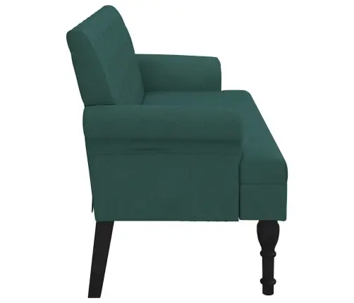 Sols Ar Atzveltni, Tumši Zaļš, 120X62X75,5 Cm, Audums Vidaxl