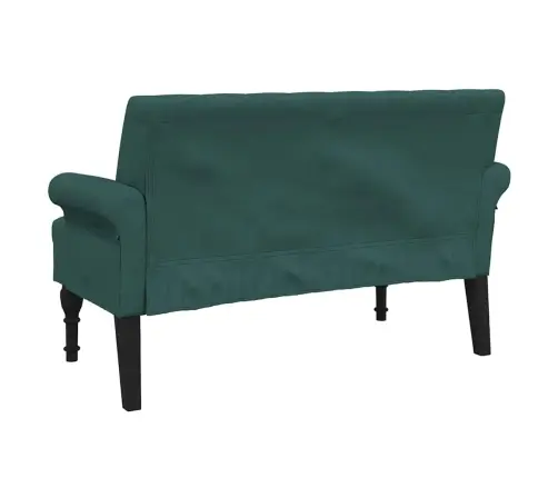 Sols Ar Atzveltni, Tumši Zaļš, 120X62X75,5 Cm, Audums Vidaxl