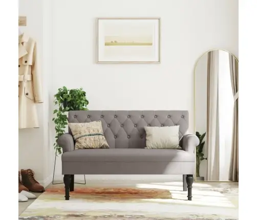 Suoliukas Su Atlošu, Taupe Spalvos, 120X62X75,5cm Audinys