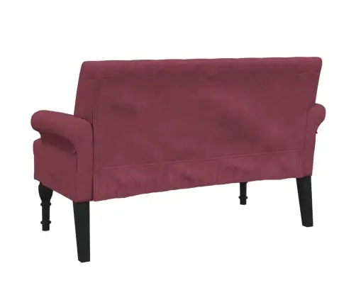 Sols Ar Atzveltni, Vīnsarkans, 120X62X75,5 Cm, Audums Vidaxl