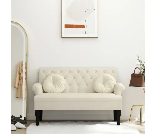 Sols Ar Atzveltni, 120X62X75,5 Cm, Lins Vidaxl