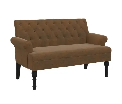 Sols Ar Atzveltni, Brūns, 120X62X75,5 Cm, Mākslīgā Zamšāda Vidaxl